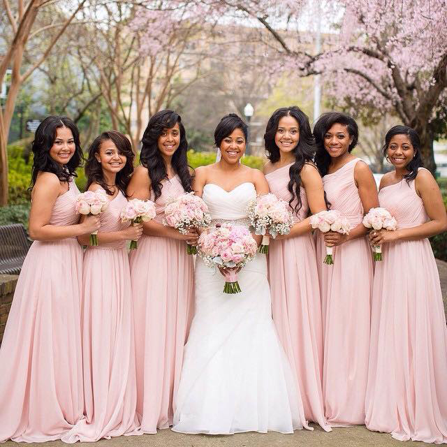 Blossom pink bridesmaid store dresses